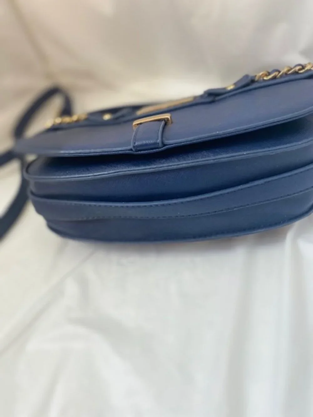Marc New York Andrew Marc Navy Crossbody Chain Detail Bag/Purse